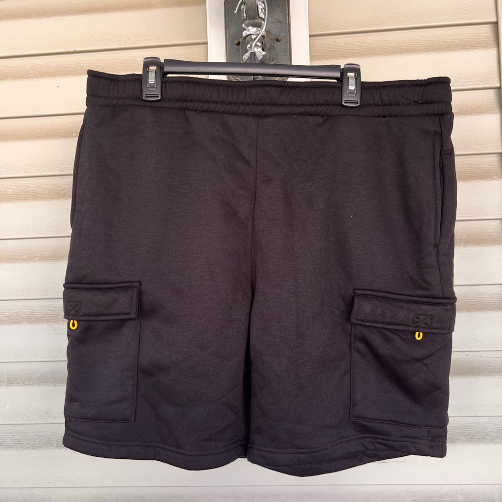 WeSC Unisex Fleece Cargo Shorts Men XXL Womens XXXL Elastic Drawstring Waist NWT